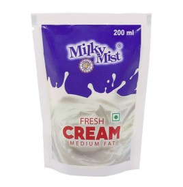 Milky Mist Fresh Cream Medium Fat   Pack  200 millilitre